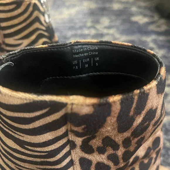 Leopard Print Ankle Boots - Picture 3 of 3